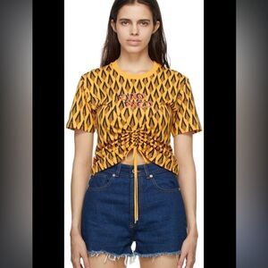 New Paco Rabanne Yellow 'Ciao Paco' T-Shirt Medium